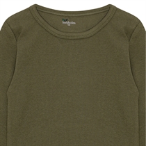 BIRKHOLM Rib Bluse Oliven Grøn