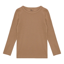 BIRKHOLM Rib Bluse Cafe Latte Brun