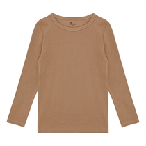 BIRKHOLM Rib Bluse Cafe Latte Brun