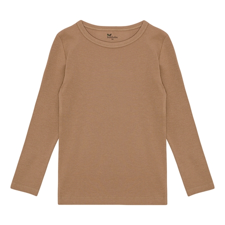 BIRKHOLM Rib Bluse Cafe Latte Brun