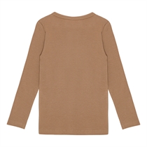 BIRKHOLM Rib Bluse Cafe Latte Brun
