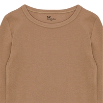 BIRKHOLM Rib Bluse Cafe Latte Brun
