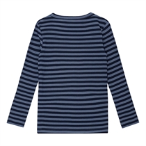 BIRKHOLM Stribet Rib Bluse Indigo Blå & Navy Blå