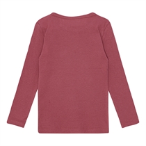 BIRKHOLM Rib Bluse Rabarber Rosa