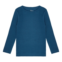 BIRKHOLM Rib Bluse Poseidon Blå