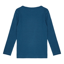BIRKHOLM Rib Bluse Poseidon Blå