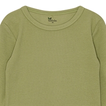BIRKHOLM Rib Bluse Salvie Grøn