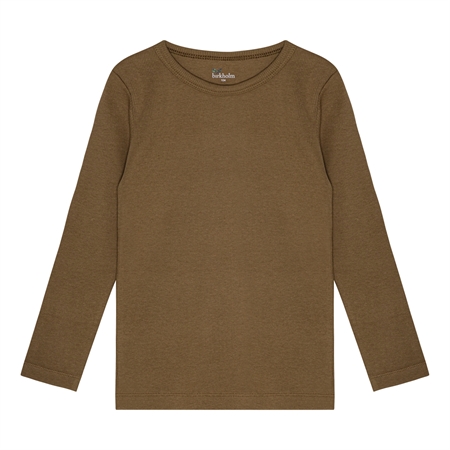 BIRKHOLM Rib Bluse Teak Brun