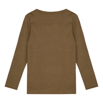 BIRKHOLM Rib Bluse Teak Brun