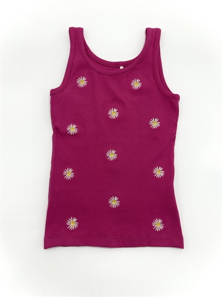 NAME IT Rib Tank Top Silina Raspberry Rose