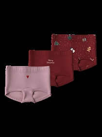 NAME IT 3-Pak Tights Vismas Gaveæske Red Dahlia