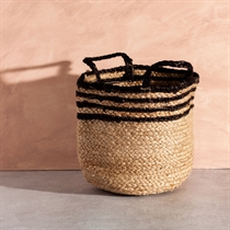 SASS & BELLE Jute Kurv Black Stripe