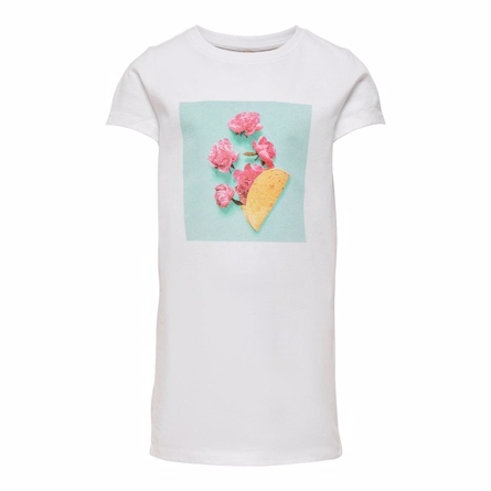 ONLY KIDS Lang Tee Hazel White Tortilla