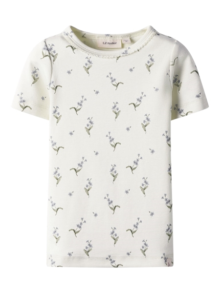Lil Atelier T-shirt - NmfGayo - Coconut Milk/Forget Me Not