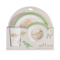 SASS & BELLE Tallerken Sæt Ørken Dinosaurer