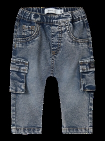 NAME IT Cargo Baggy Jeans Ben Dark Blue Denim