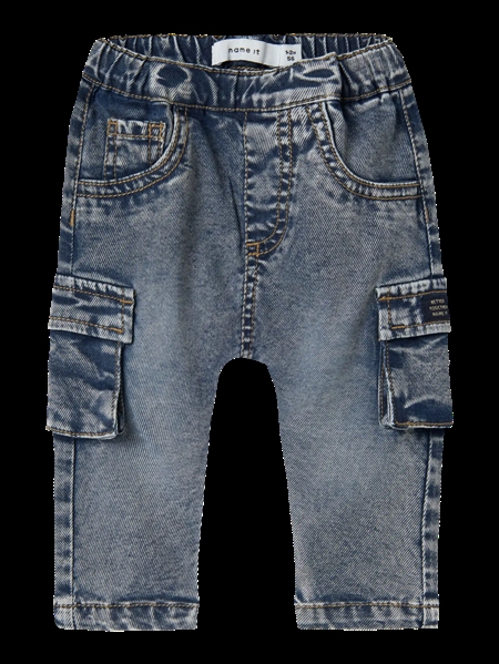 NAME IT Cargo Baggy Jeans Ben Dark Blue Denim