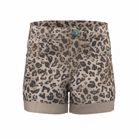 NAME IT Leopard Shorts Becky Silver Sage