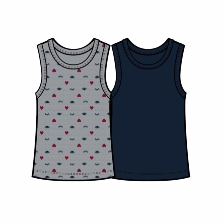 Billede af NAME IT 2-Pak Basis Tanktop Grey Heart