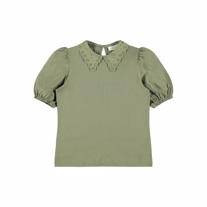NAME IT Broderie Anglaise Top Haidil Depp Lichen Green