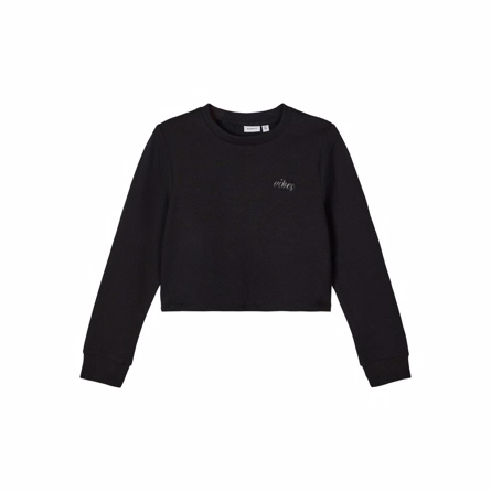 NAME IT Cropped Sweatshirt Tinturn Black