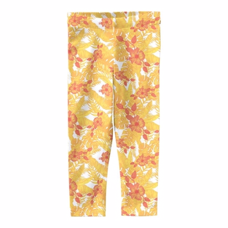 NAME IT Capri Trekvart Leggings Vivian Bright White Flowers