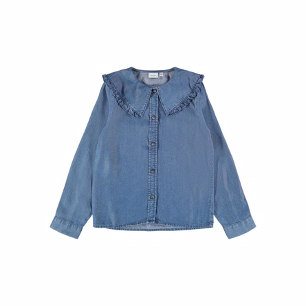 Billede af NAME IT Denim Flæse Skjorte Susanne Blue