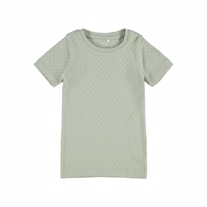 NAME IT Hulmønster Tee Vitte Desert Sage