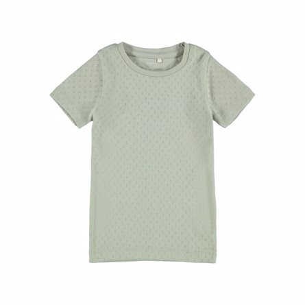 NAME IT Hulmønster Tee Vitte Desert Sage