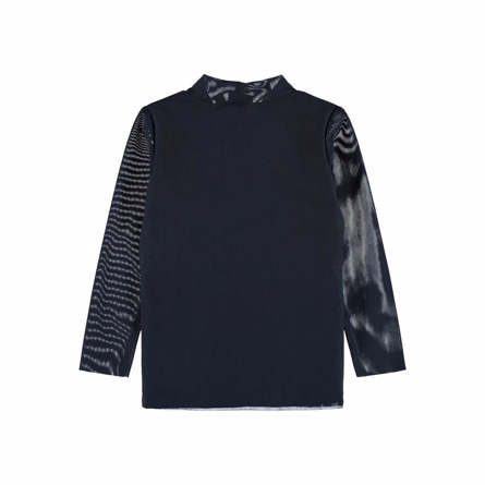 NAME IT Mesh Bluse Resmi Dark Sapphire