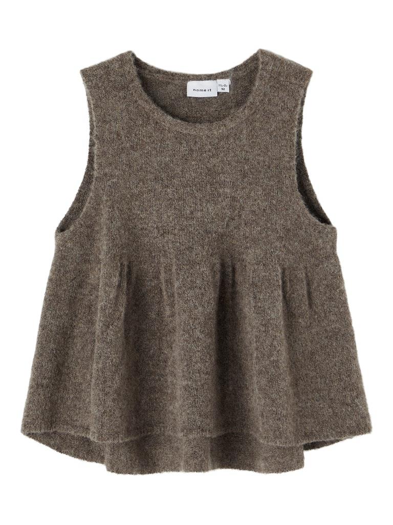 Har lært Bangladesh filter NAME IT Strik Vest Ribea Dark Grey