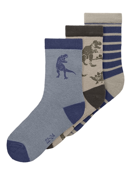 NAME IT 3-Pak Strømper Niel Delicioso Blueprint Island Fossil