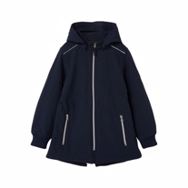 NAME IT Lang Softshell Jakke Alfa Dark Sapphire Blå