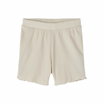 NAME IT Rib Shorts Tara Oatmeal