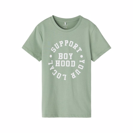 NAME IT Tee Tanon Hedge Green