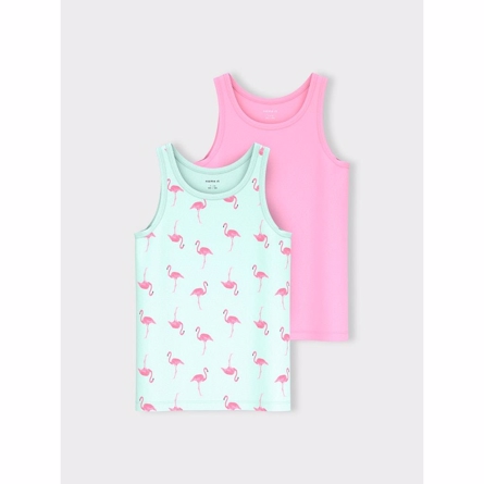 NAME IT 2-Pak Tanktoppe Glacier Flamingo