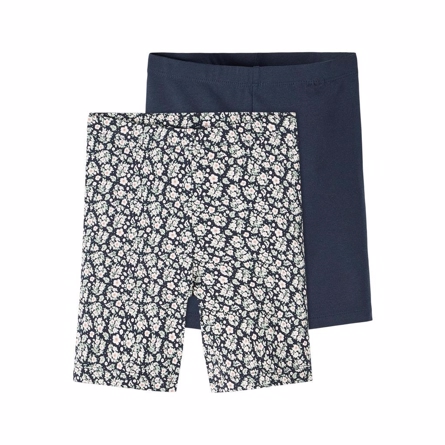NAME IT 2-Pak Korte Leggings Vivian Sapphire Flowers