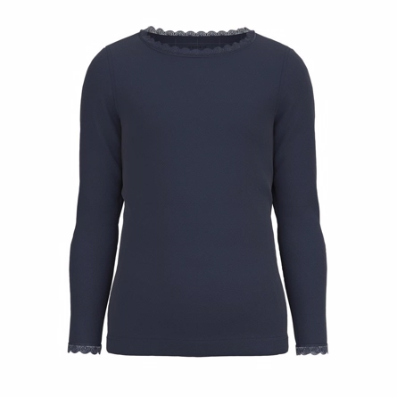 Billede af NAME IT Hulmønster Bluse Flitte Dark Sapphire