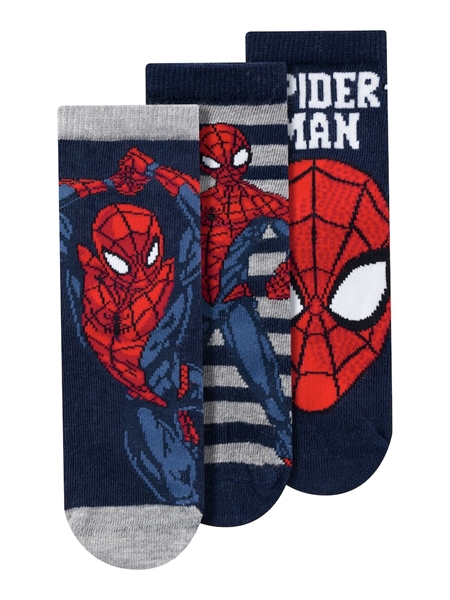 7: NAME IT 3-Pak Spider-Man Strømper Netin Dark Sapphire