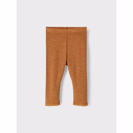 NAME IT Merinould Leggings Wang Snow Brown Sugar