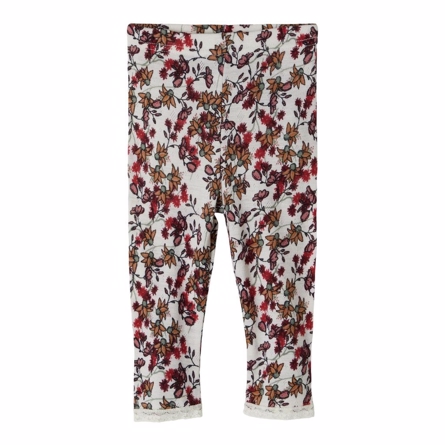 NAME IT Merinould Leggings Wang Snow White Flowers