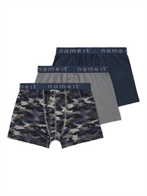 NAME IT 3-Pak Basis Boxershorts Dark Sapphire Camo
