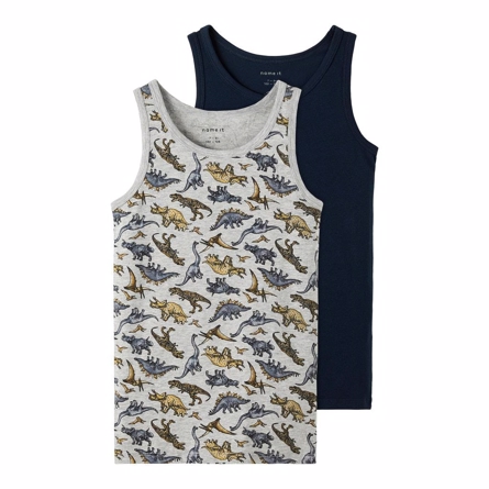 NAME IT 2-Pak Basis Tanktops Dino