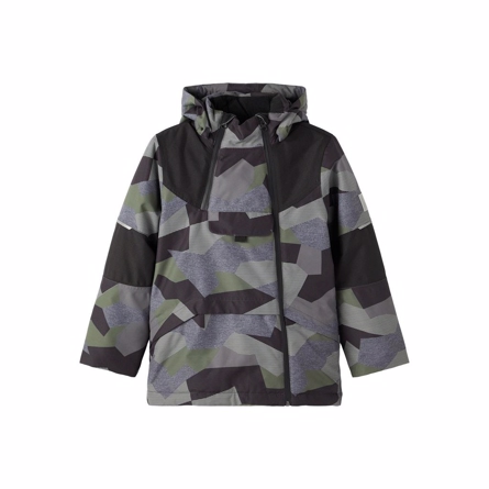 NAME IT Vinterjakke SNOW10 Black Camo