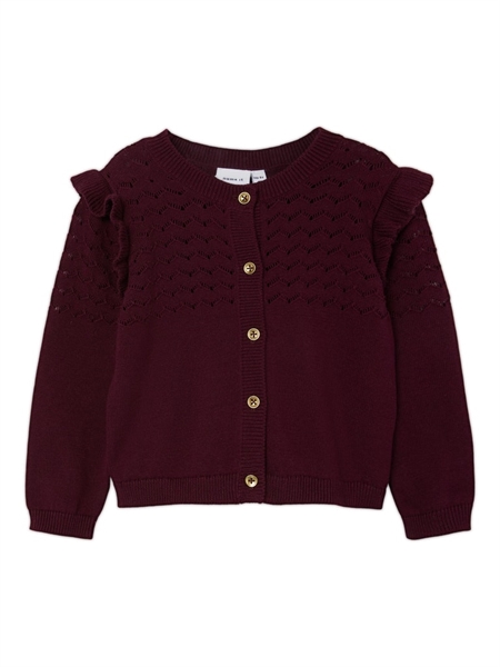 NAME IT Flæse Cardigan Oda Fig