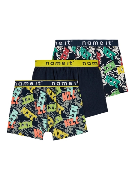 NAME IT 3-Pak Boxers Dark Sapphire Graffiti