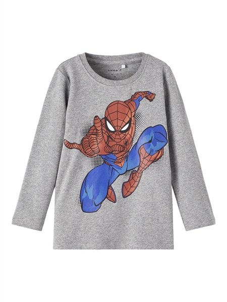 NAME IT Spider-Man Bluse Oktav Grey Melange