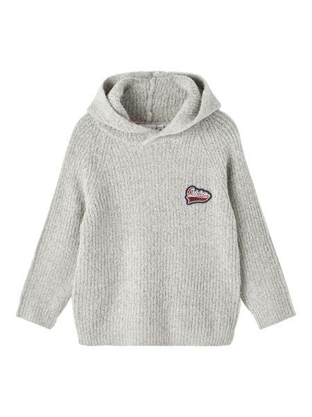 NAME IT Strik Hoodie Vithart Grey