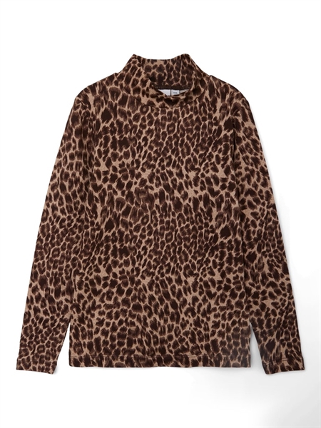 NAME IT Turtleneck Top Ofinara Stucco Leopard