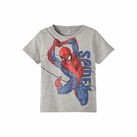 NAME IT Spiderman Tee Jeppe Grey Melange